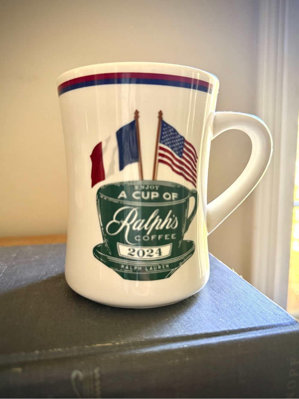 Retired Ralph Lauren Ralph’s Coffee Flag 2024 Mug French and American Flag